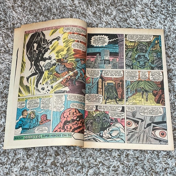 VINTAGE 1967 MARVEL FANTASTIC FOUR Silver Surfer & Dr Doom Silver Age Comic #58 - Picture 10 of 11